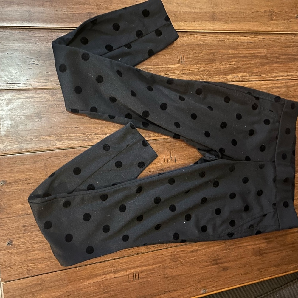 Jessica Simpson Black Polka Dot Leggings